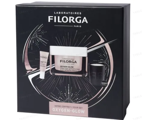 Набір Filorga Oxygen-Glow для сяйва шкіри (Крем-бустер 50 мл + Крем-бустер для контуру очей 4 мл + свічка 1шт)