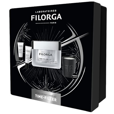 Набор Filorga Time-Filler для зрелой кожи (Крем для лица 50 мл + Крем для контура глаз 4 мл + Сыворотка интенсив для лица 7 мл + свеча 1шт)