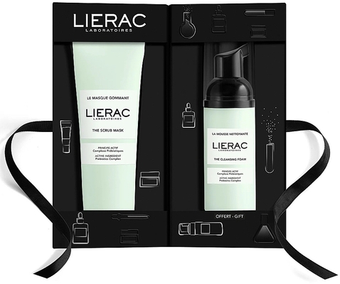 Набір Lierac Cleanser Ready To Go Mask для очищення обличчя (Маска-гоммаж 75 мл + Очищувальний мус 50 мл)
