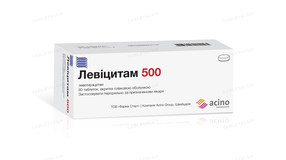 Левіцитам 500 таблетки, в/плів. обол. по 500 мг №60 (10х6) : інструкція ...