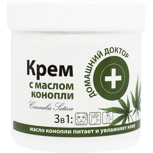 Крем для лица и тела Домашний Доктор с маслом конопли 3 в 1, 250 мл