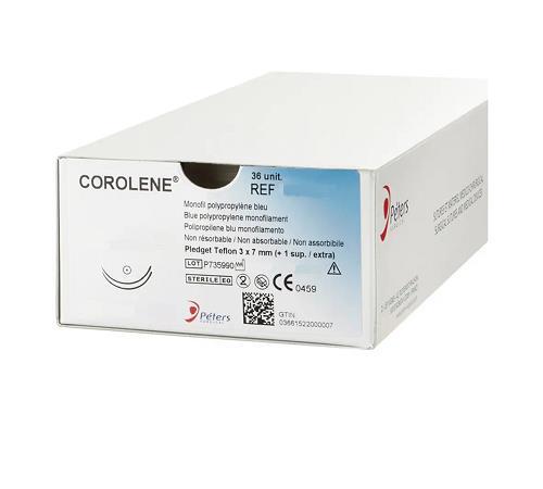 Шовный материал хирургический Corolene 3/0, режущая игла 26 мм, 3/8 круга, длина 75 см, 20S20AL