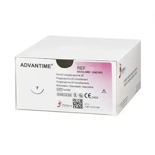 Шовний матеріал хірургічний Advantime 15S40A, 1 USP, колюча голка 40 мм, 1/2 кола, довжина 90 см