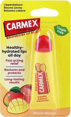 Бальзам для губ Carmex Персик і Манго, тюбик, 10 г