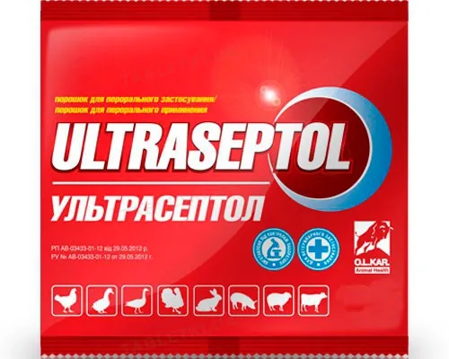 Ультрасептол (ДЛЯ ТВАРИН) порошок, 50 г пакет