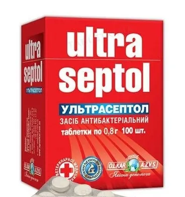 Ультрасептол (ДЛЯ ТВАРИН), 100 таблеток