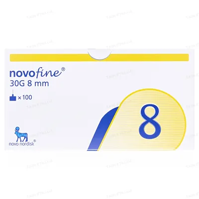 Голки для шприц-ручки Novofine G30 (0,3 х 8 мм), 100 штук (1х100)