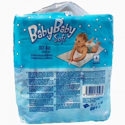 Пелюшки BabyBaby Soft одноразові 60 см х 60 см, 10 штук