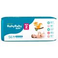 Підгузки BabyBaby Soft Premium Ultra Dry Midi розмір 2, 3-6 кг, 56 шт
