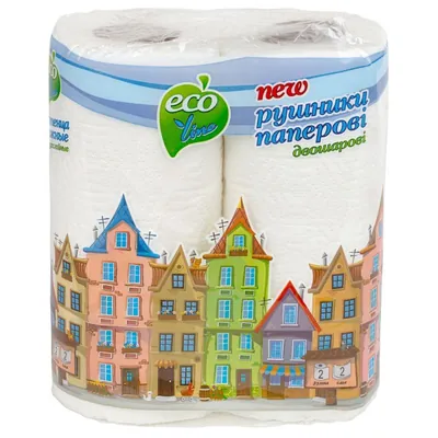 Рушники паперові Eco line 2 шари, 2 рулони