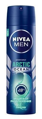 Дезодорант-антиперспирант спрей Nivea Men Arctic Ocean 48h защита от запаха и раздражения, 150 мл