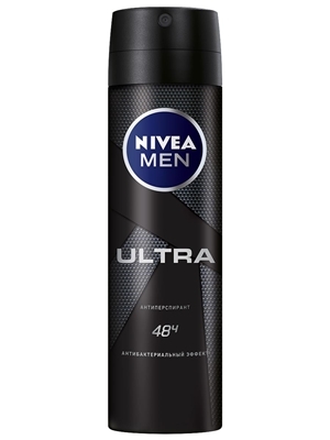 Дезодорант-антиперспирант спрей Nivea Men Ultra 48h с антибактериальным эффектом, 150 мл