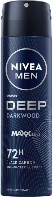 Дезодорант-антиперспірант спрей Nivea Men Deep Darkwood 72h (80027), 150 мл