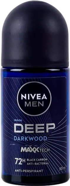 Дезодорант-антиперспірант кульковий Nivea Men Deep Darkwood 72h (80031), 50 мл