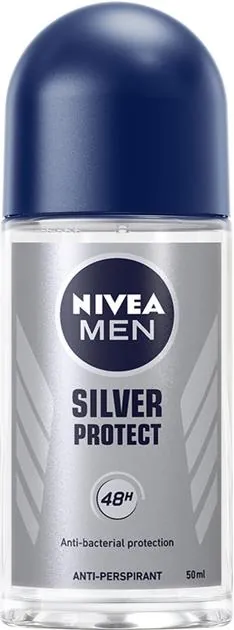 Дезодорант-антиперспірант кульковий Nivea Men Silver Protect Срібний захист 48h (83778), 50 мл