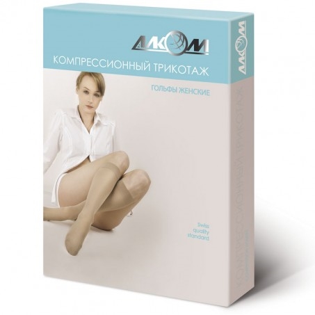 Гольфы компрессионные Алком 5012, класс 2, закрытый носок, цвет черный, размер 2