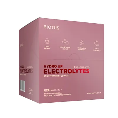 Електроліти Гідро Ап Biotus Eloctrolytes Hydro Up грейпфрут, 30 саше