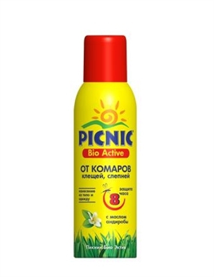 Аэрозоль Picnic Bio Active от комаров и насекомых, 125 мл