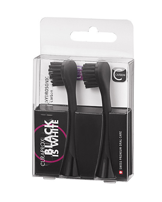 Насадки для звукової щітки Curaprox Hydrosonic black is white Carbon, 2 штуки