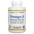 Жирні кислоти California Gold Nutrition Омега-3 риб'ячий жир, 100 рибно-желатинових капсул