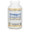 Жирні кислоти California Gold Nutrition Омега-3 риб'ячий жир, 240 рибно-желатинових капсул