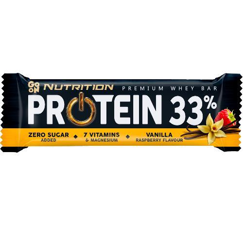 Батончик GO ON Nutrition Protein Bar 33% Vanilla-Raspberry, 25 штук по 50 г