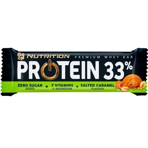 Батончик протеїновий Go On Nutrition Protein 33% солона карамель, 25 штук по 50 г