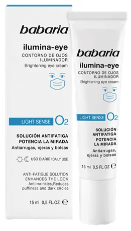 Крем для шкіри навколо очей Babaria O2 Light Sense для яскравого погляду, 15 мл