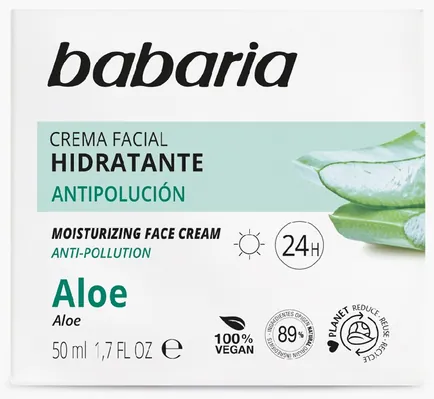 Крем для обличчя Babaria Aloe зволоження 24 години, 50 мл