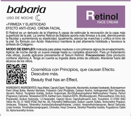 Крем для обличчя Babaria Retinol з ретинолом, 50 мл