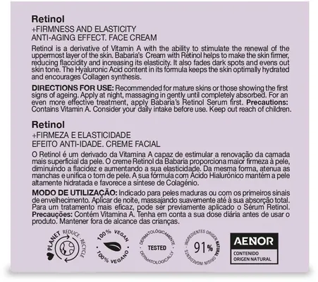 Крем для обличчя Babaria Retinol з ретинолом, 50 мл