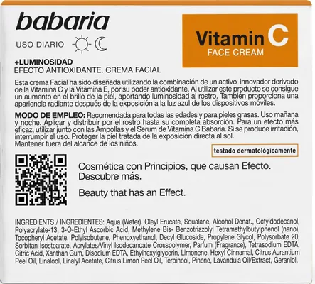 Крем для обличчя Babaria Vitamin C, 50 мл