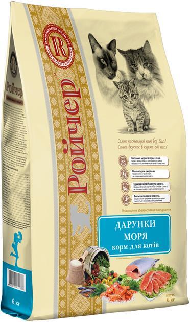 Корм сухой Ройчер Дары моря для кошек, 6 кг