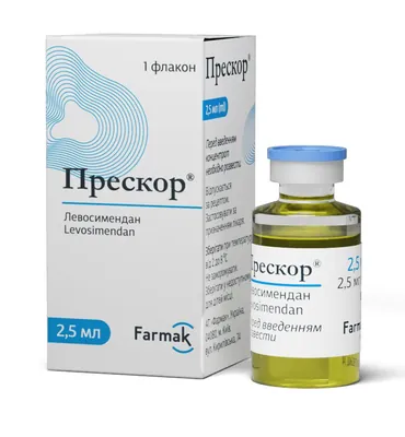 Прескор концентрат д/приг. р-ну д/інф. 2.5 мг/мл по 2.5 мл №1 у флак.
