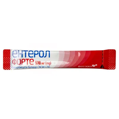 Ентерол форте порошок д/ор. сусп. по 500 мг №10 у пак.