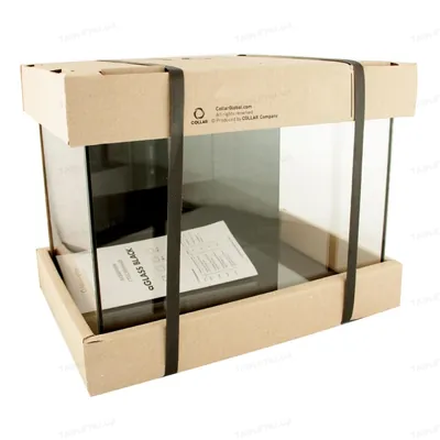 Акваріум Collar aGLASS 0350 Black з пофарбованою задньою стінкою, 54 л