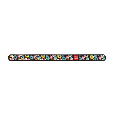 Браслет Collar WAUDOG 00511 Пончик премиум кожа, ширина 15 мм, длина 21-23 см, черный