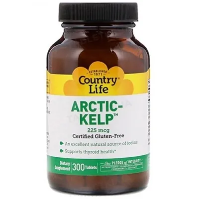 Ламінарія норвезька Country Life Arctic Kelp 225 мкг, 300 таблеток