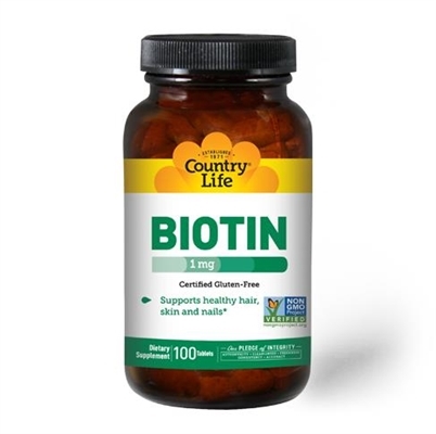 Биотин Country Life Biotin 1000 мкг, 100 таблеток