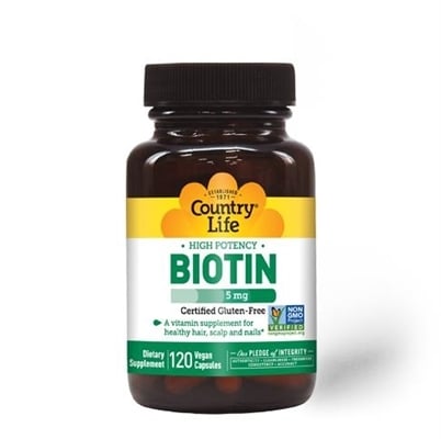 Биотин Country Life Biotin 5000 мкг, 120 капсул
