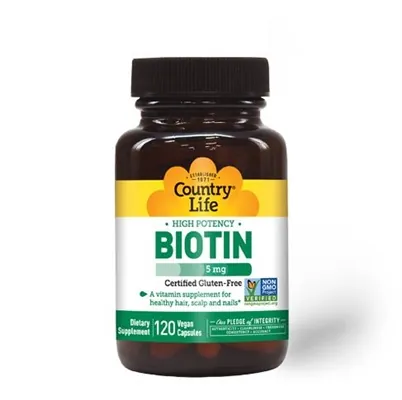 Біотин Country Life Biotin 5000 мкг, 120 капсул