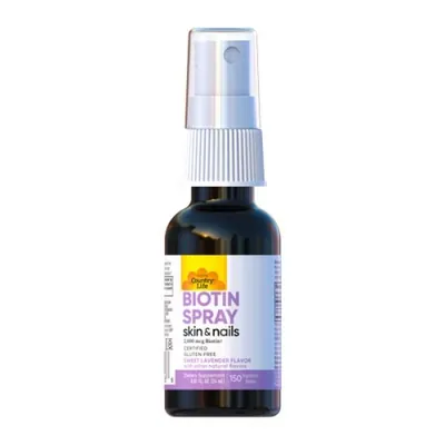 Біотин Country Life Biotin 2000 мкг, спрей зі смаком солодкої лаванди, 24 мл