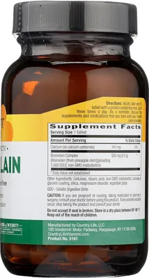 Бромелайн Country Life Bromelain потрійна сила 500 мг, 60 таблеток