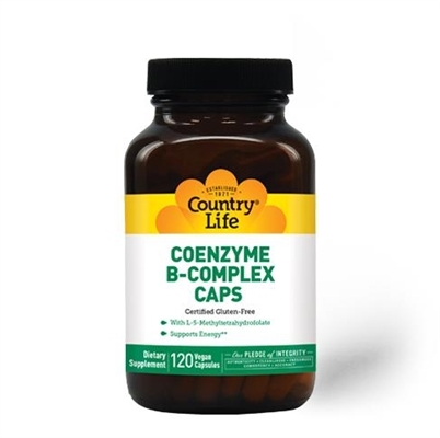 Коэнзим B-Комплекс Country Life Coenzyme B-complex, Vegan, 120 капсул