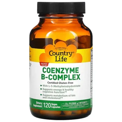 Коензим B-Комплекс Country Life Coenzyme B-complex, Vegan, 120 капсул