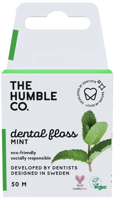 Зубна нитка-флос The Humble Co. зі смаком м'яти, 50 м
