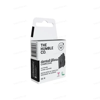 Зубна нитка-флос The Humble Co. з вугіллям, 50 м