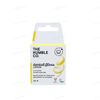 Зубна нитка-флос The Humble Co. зі смаком лимону, 50 м