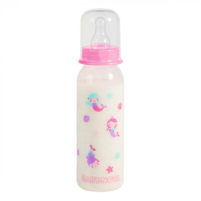 Бутылочка Baby-Nova 47000-1 Декор пластик, для девочки, 250 мл