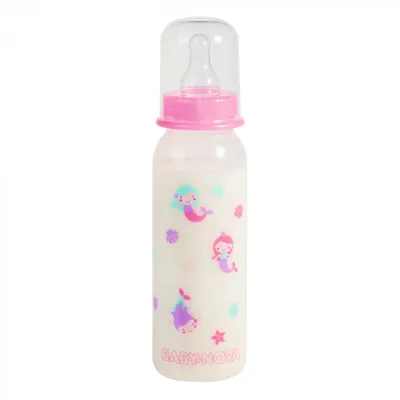 Пляшечка Baby-Nova 47000-1 Декор пластик, для дівчинки, 250 мл